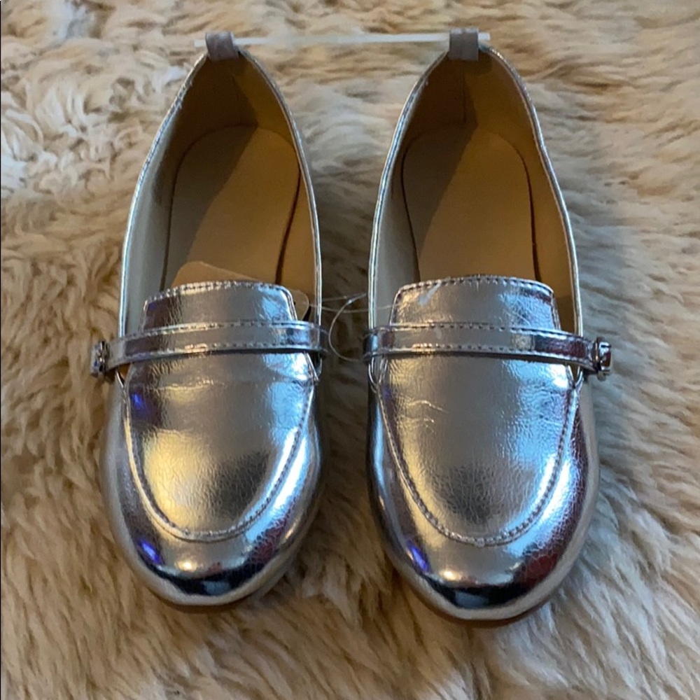 Crazy 8 Silver Buckle Flats